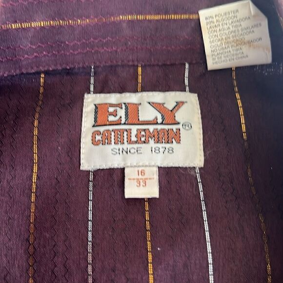 Ely Cattleman Western Snap Shirt Metallic - 16-33 - Picture 3 of 11